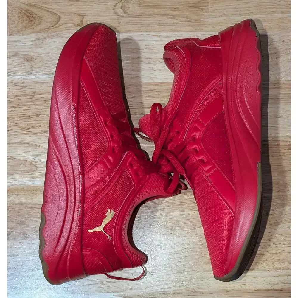 Puma Softride Sneakers Womens 9.5 Red Mesh SoftFoam+ Running Walking Shoes